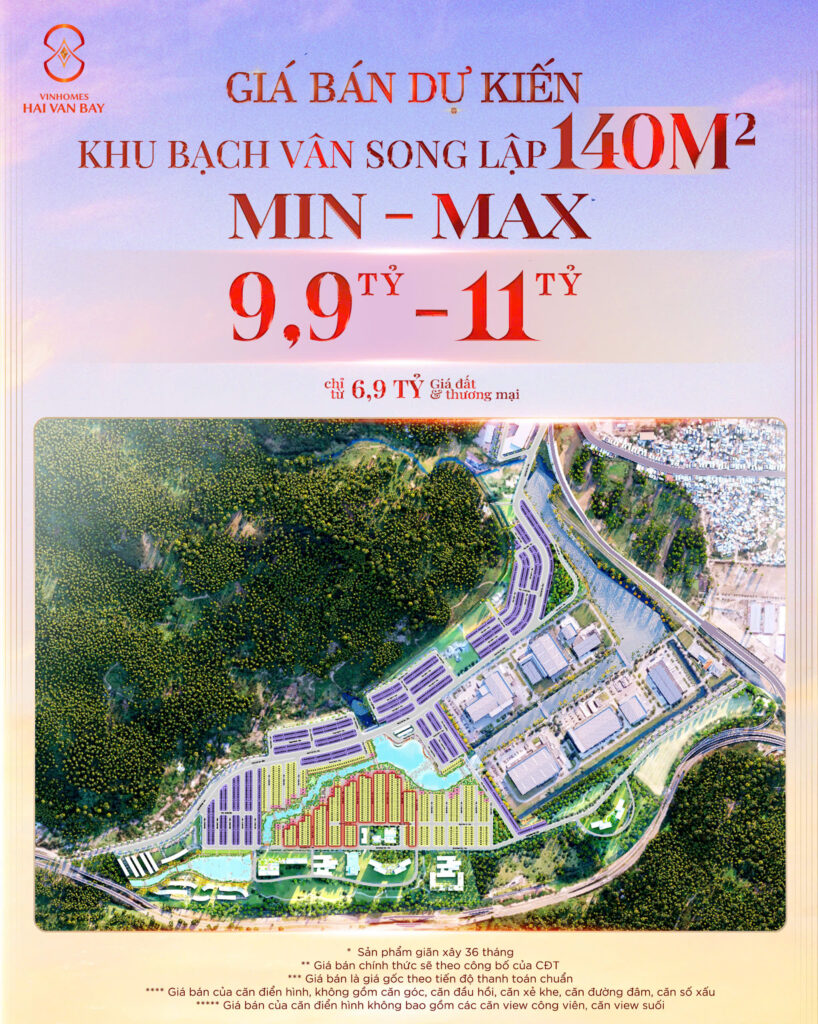 giá bán vinhomes hải vân bay
