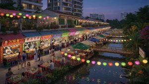 phối cảnh chợ hồng kong phân khu bạch vân vinhomes hải vân bay