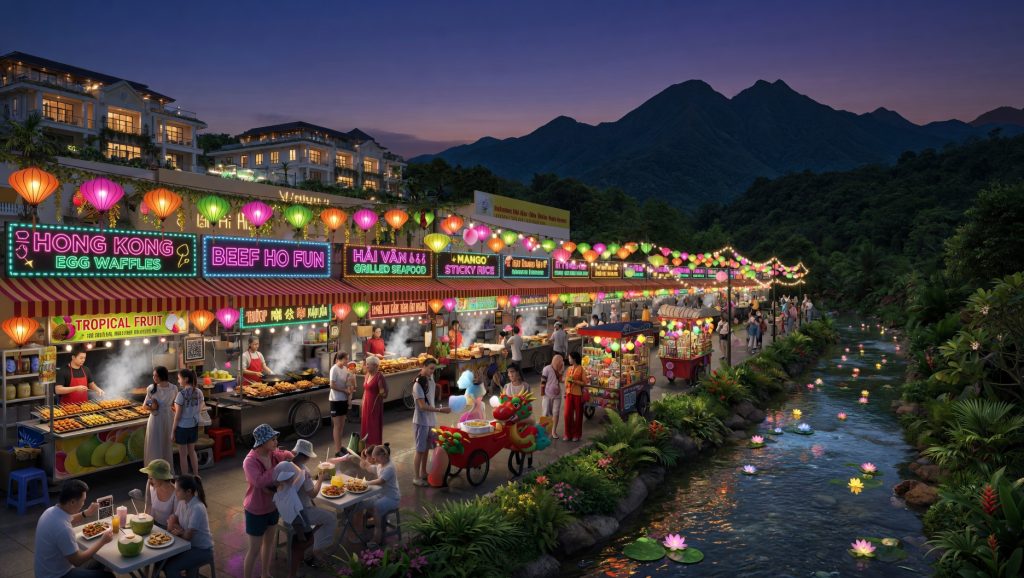 phối cảnh chợ hồng kong phân khu bạch vân vinhomes hải vân bay